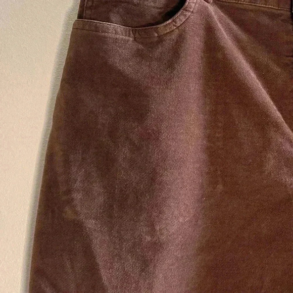 Peruvian Connection Stretchy Velveteen Boot Cut Pants Pecan Brown Women’s Size 4 - Picture 5 of 14